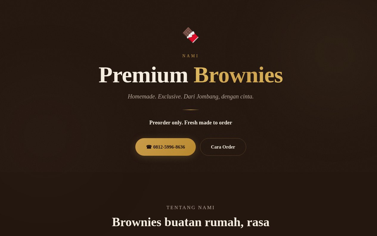 NaMi Premium Brownies screenshot